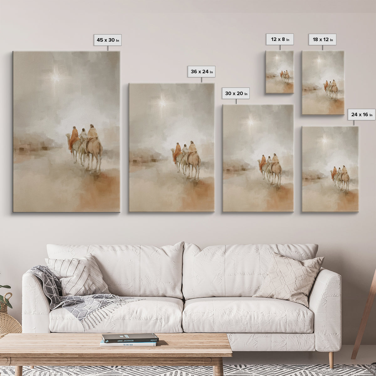 Journey Of Faith | Framed Canvas Print | Christian Art Canvas | Christian Christmas Art | Christian Wall Art | Christmas Canvas Wall Art |