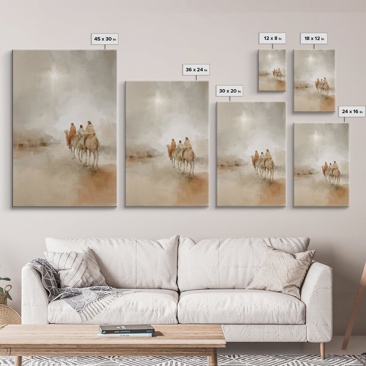 Journey Of Faith | Framed Canvas Print | Christian Art Canvas | Christian Christmas Art | Christian Wall Art | Christmas Canvas Wall Art |