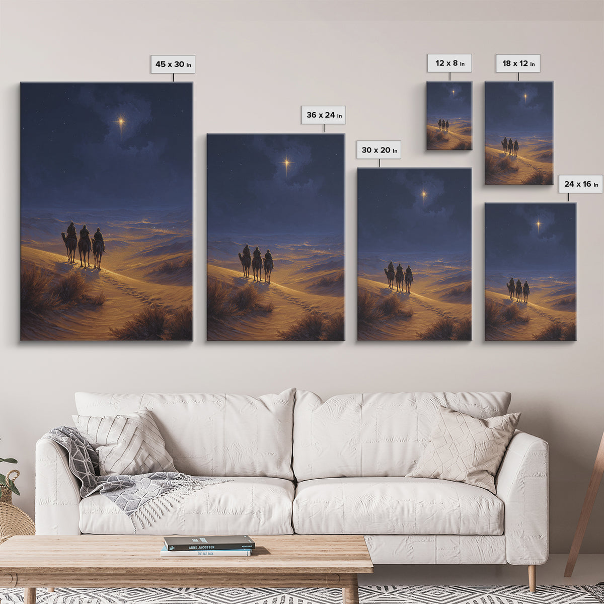 Star Of Bethlehem – Framed Canvas Print – Christian Wall Art – Christian Art Canvas – Christian Christmas Art – Christmas Wall Art – Jesus