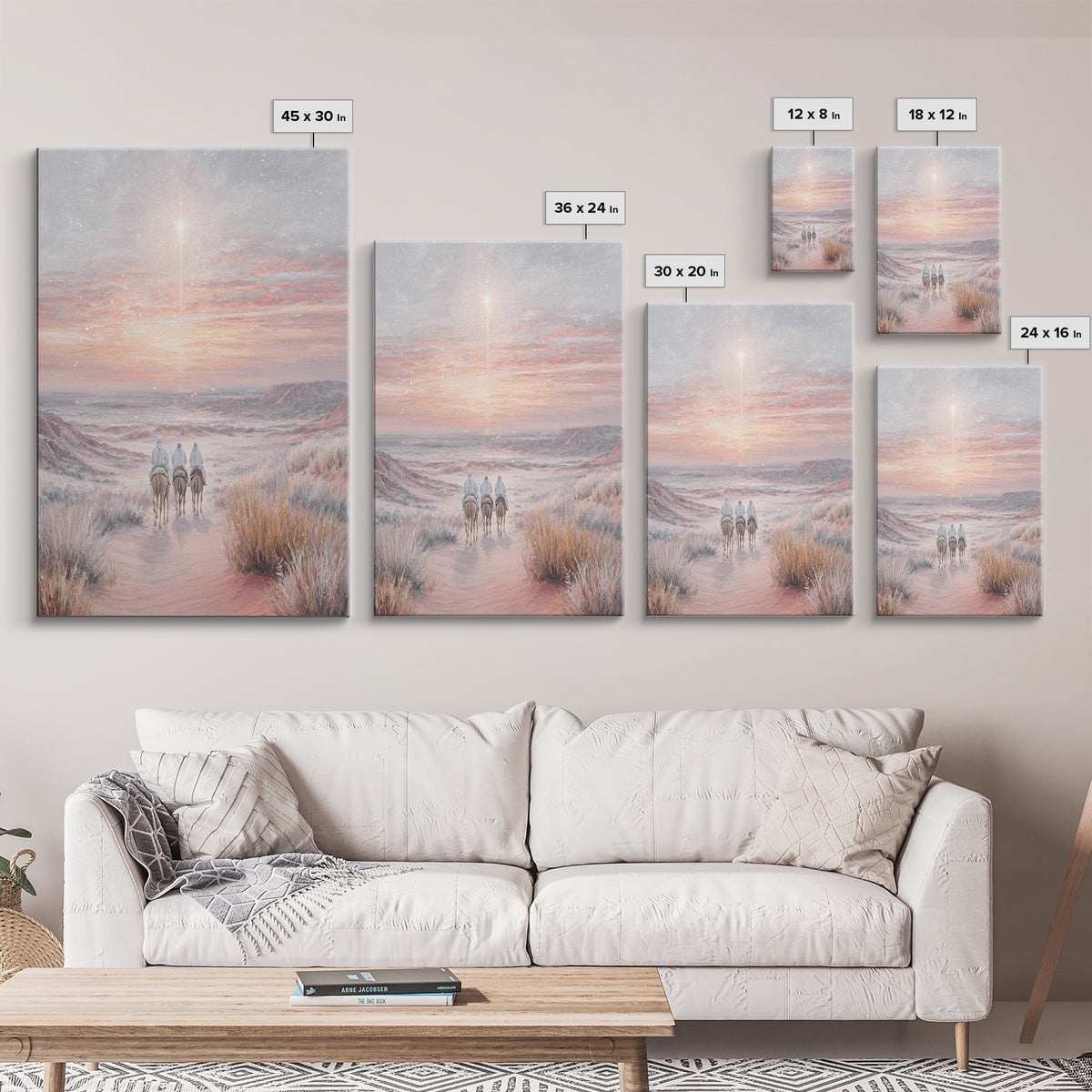 Light Of Dawn – Framed Canvas Print – Christian Art Canvas – Christmas Art – Christian Christmas – Christian Wall Art – Modern Christian Ar