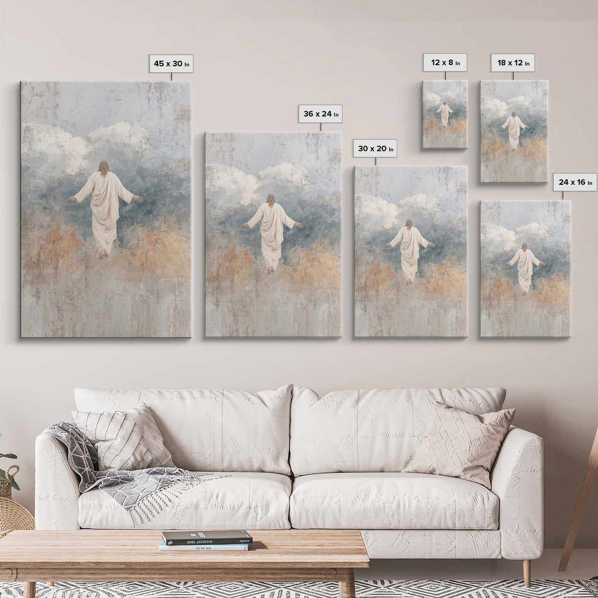 Eternal Light – Framed Canvas Print – Jesus Painting – Christian Art Canvas – Christian Wall Art – Christian Art – Large Christian Painting