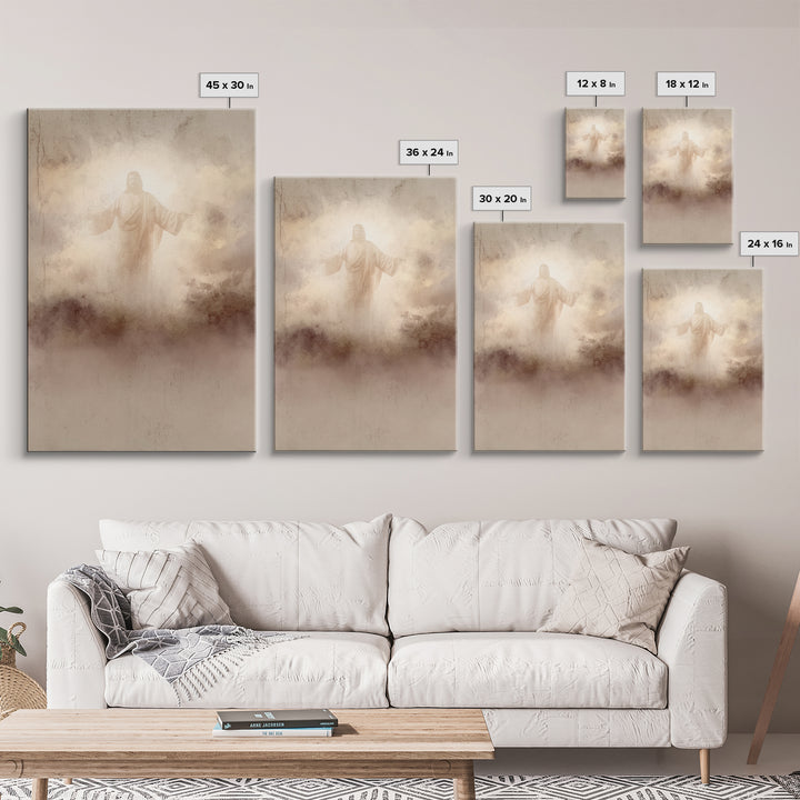 Glory Revealed, Framed Canvas Print, Jesus Painting, Christian Art Canvas, Christian Wall Art, Christian Art Work, Large Christian Painting