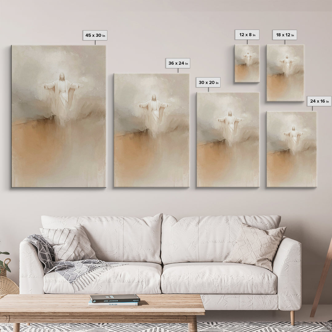 Heavenly Grace – Framed Canvas Print – Christian Wall Art – Jesus Painting – Christian Christmas Art – Christian Art