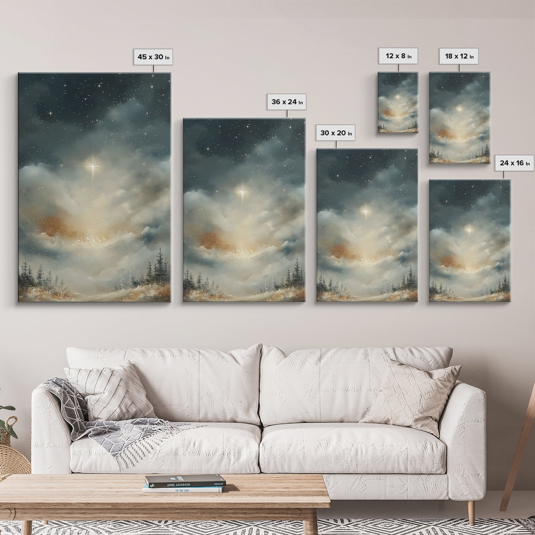 Morning Glory – Framed Canvas Print – Christian Wall Art – Christian Art Canvas – Christmas Art – Christian Christmas Art – Christian Decor