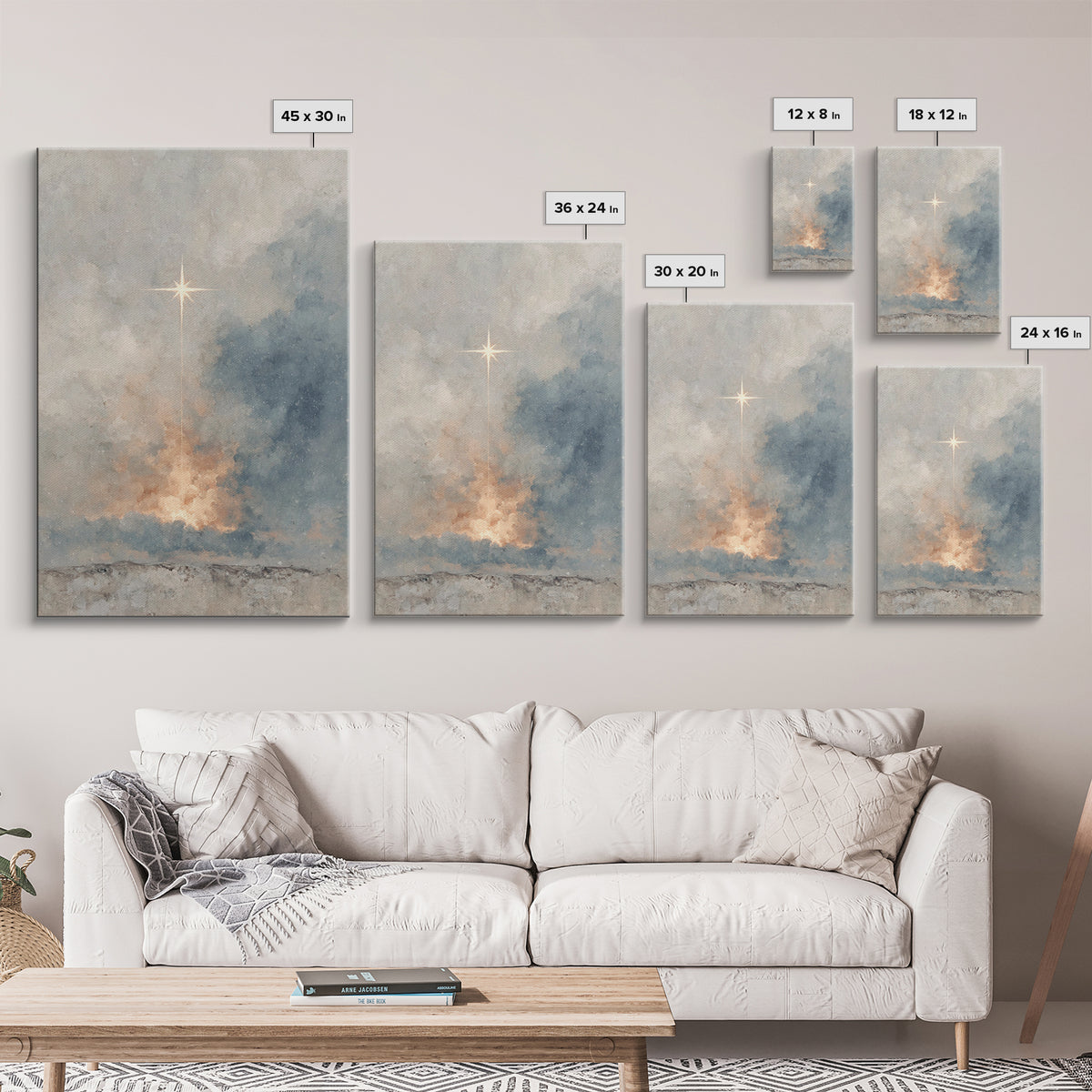 Shepherd’s Journey – Framed Canvas Print – Christian Wall Art – Christian Art Canvas – Christmas Art – Christian Christmas Art – Christian