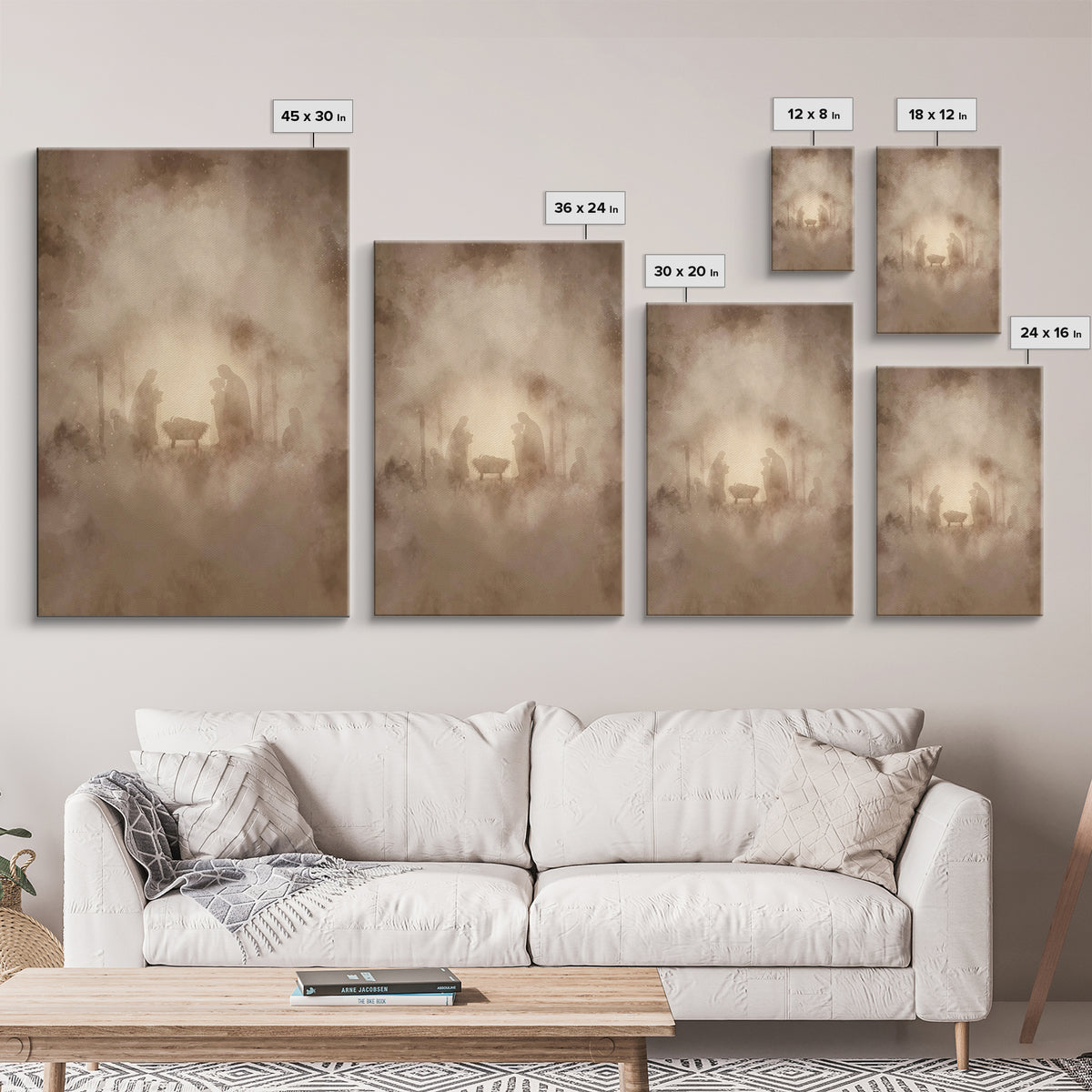 Silent Worship – Framed Canvas Print – Christian Wall Art – Christian Art Canvas – Christmas Art – Christian Christmas Art – Christian Gift