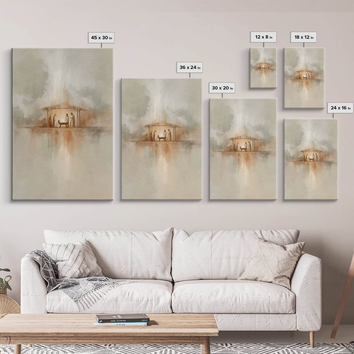 Radiant Manger Light – Framed Canvas Print – Christian Wall Art – Christian Art Canvas – Christmas Art – Christian Christmas Art – Christia