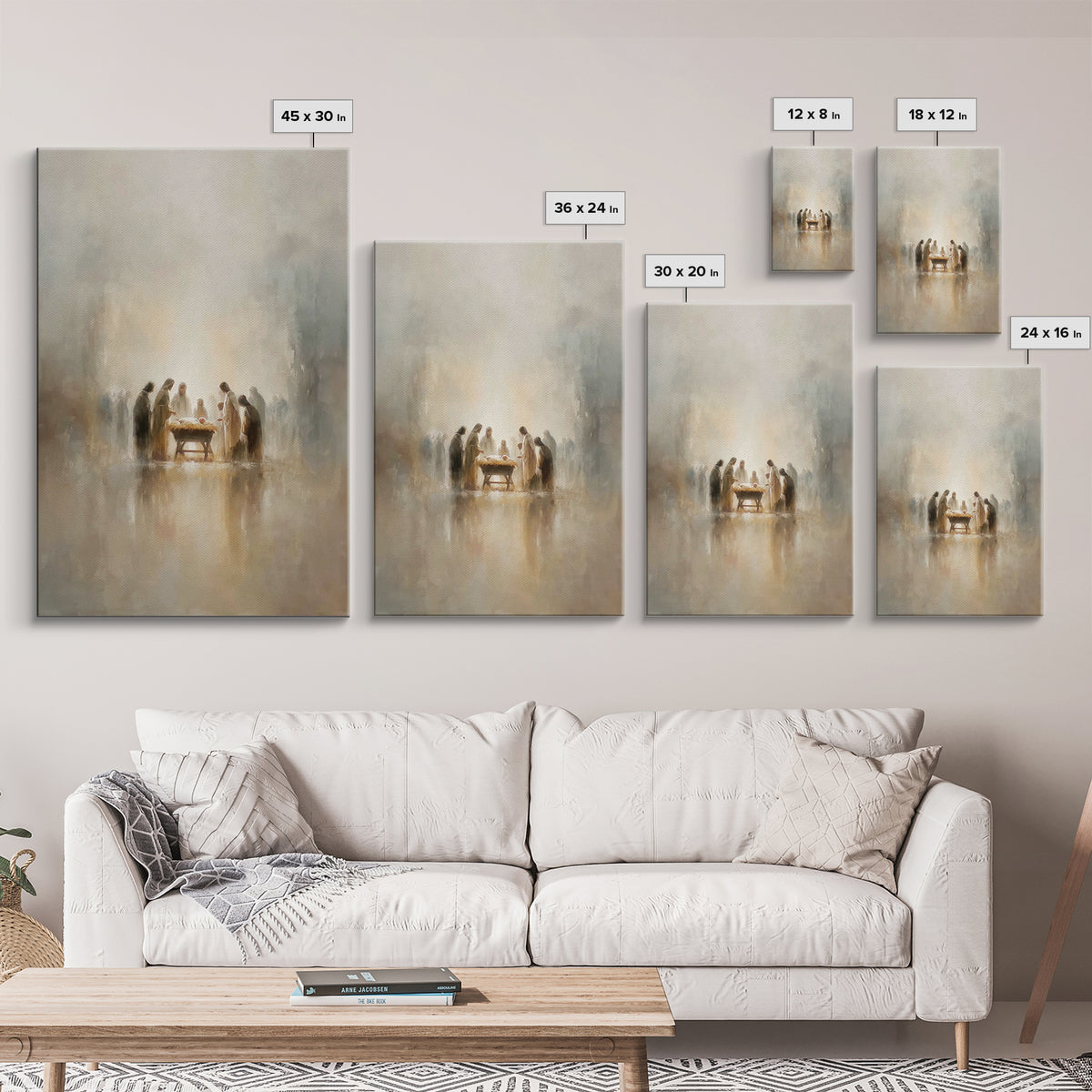 Sacred Gathering | Framed Canvas Print | Christian Wall Art | Christian Art Canvas | Christmas Art | Christian Christmas Art | Christian De