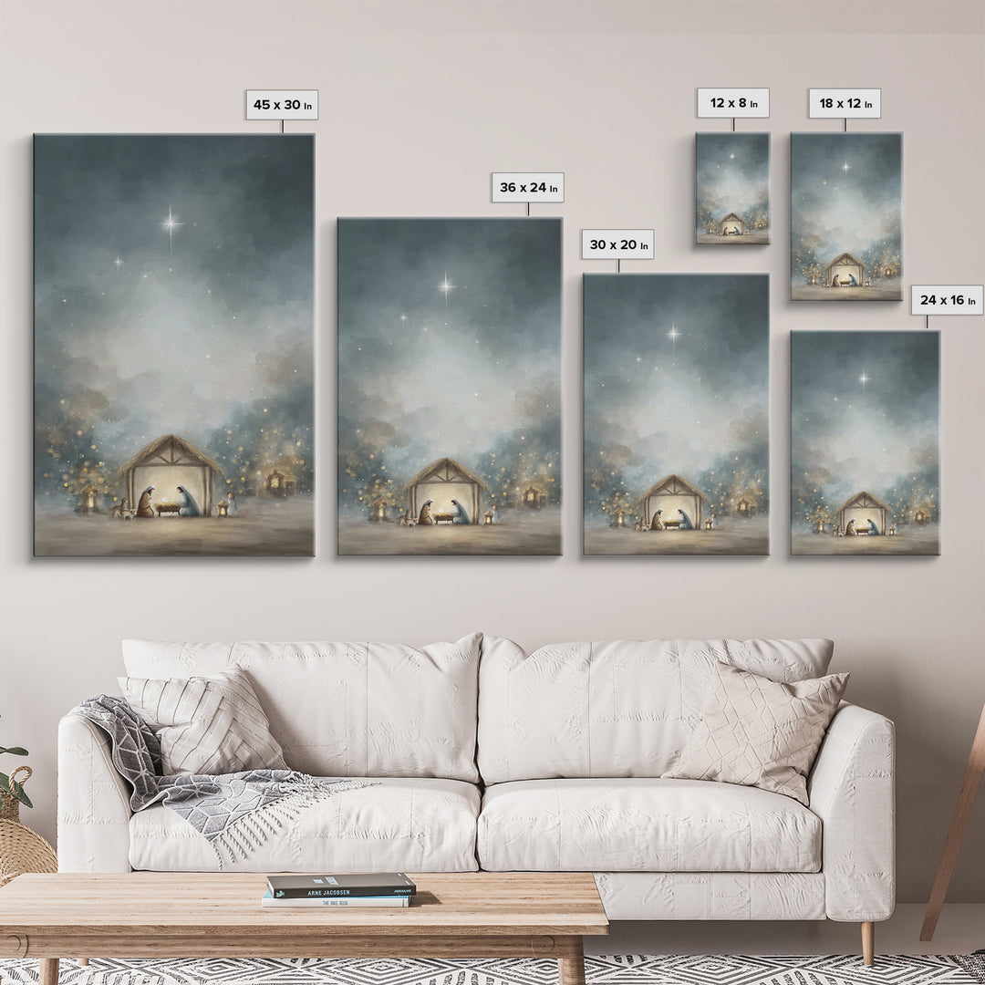 Bethlehem Wonder – Framed Canvas Print – Christian Wall Art – Christian Art Canvas – Christmas Art – Christian Christmas Art – Christian De