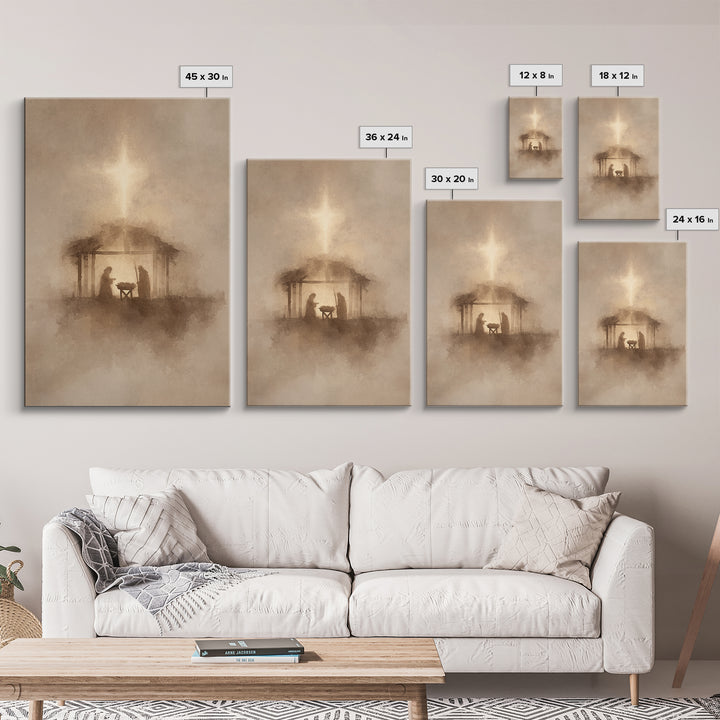 Guiding Star Peace | Framed Canvas Print | Christian Wall Art | Christian Art Canvas | Christmas Art | Christian Christmas Art | Christian