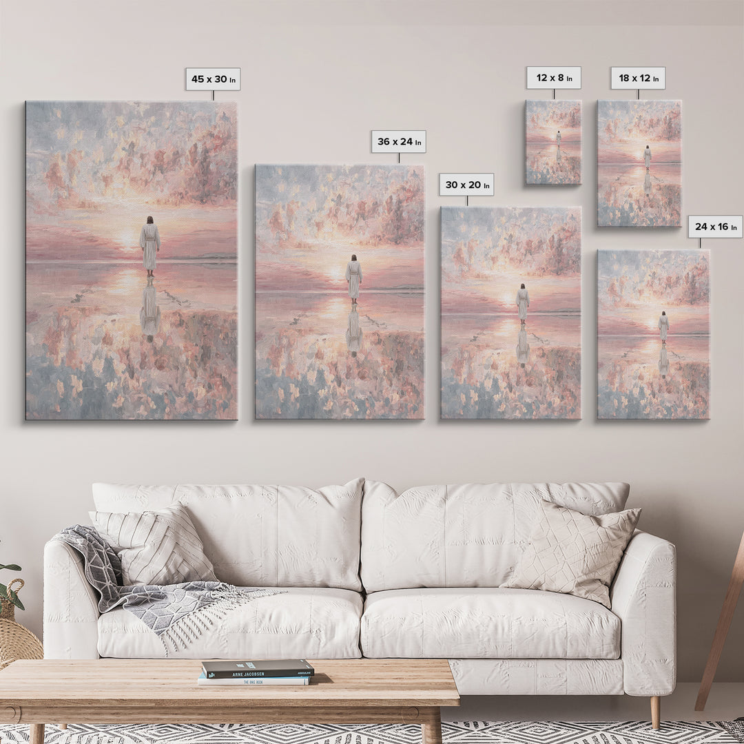 The Radiant Savior – Framed Canvas Print – Christian Wall Art – Jesus Painting – Christian Art Canvas – Modern Christian Art – Christian Ar