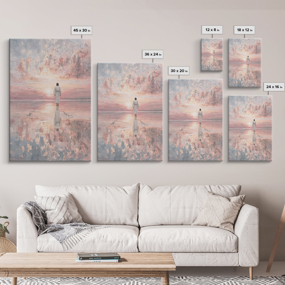 The Radiant Savior – Framed Canvas Print – Christian Wall Art – Jesus Painting – Christian Art Canvas – Modern Christian Art – Christian Ar