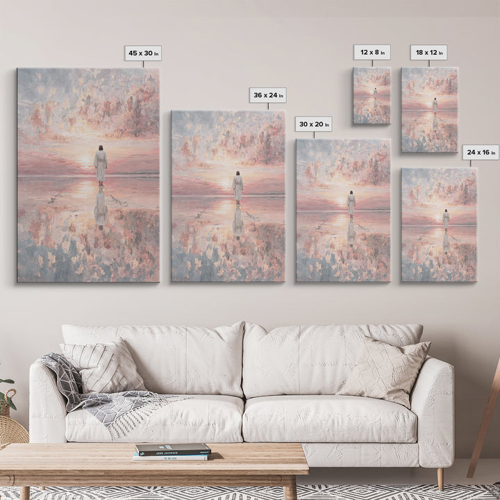 The Radiant Savior – Framed Canvas Print – Christian Wall Art – Jesus Painting – Christian Art Canvas – Modern Christian Art – Christian Ar
