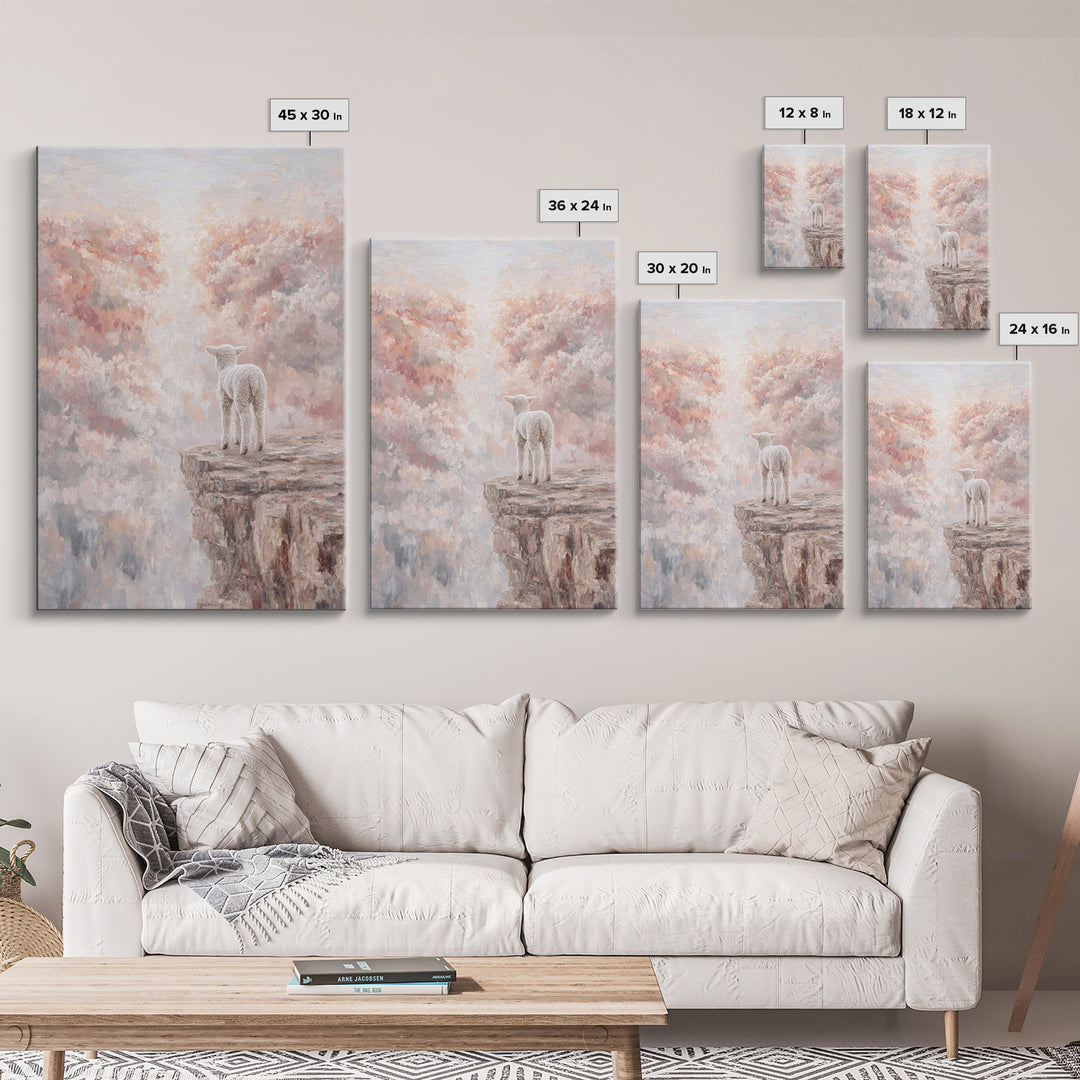 Dawnlight Refuge – Framed Canvas Print – Christian Wall Art – Christian Art Canvas – Pastoral Scenery – Christian Gift – Subtle Christian A