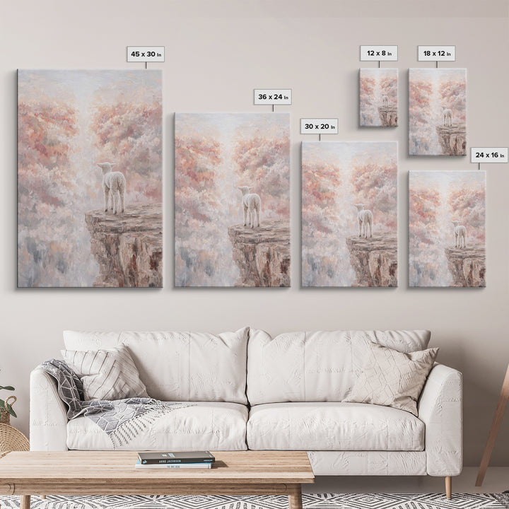 Dawnlight Refuge – Framed Canvas Print – Christian Wall Art – Christian Art Canvas – Pastoral Scenery – Christian Gift – Subtle Christian A