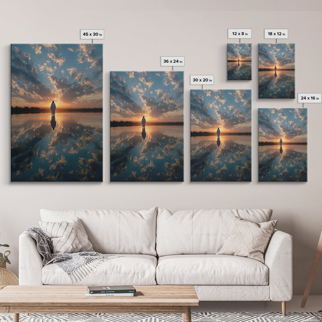Heavenly Horizon – Framed Canvas Print – Christian Wall Art – Jesus Canvas Art – Christian Art Canvas – Christian Art Print – Modern Christ