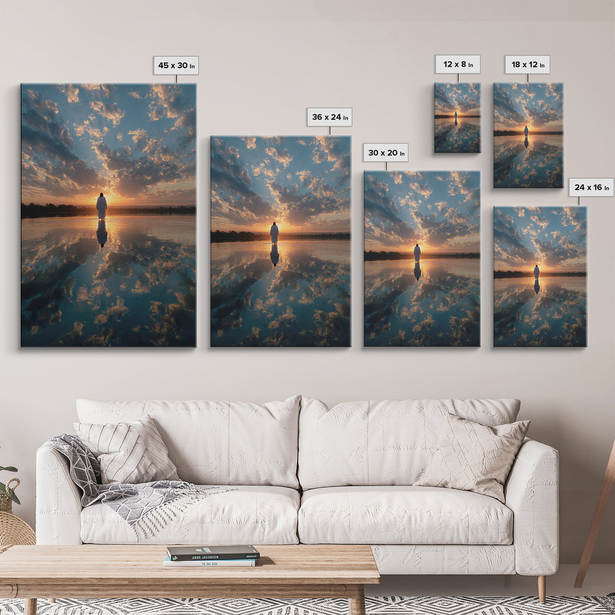 Heavenly Horizon – Framed Canvas Print – Christian Wall Art – Jesus Canvas Art – Christian Art Canvas – Christian Art Print – Modern Christ