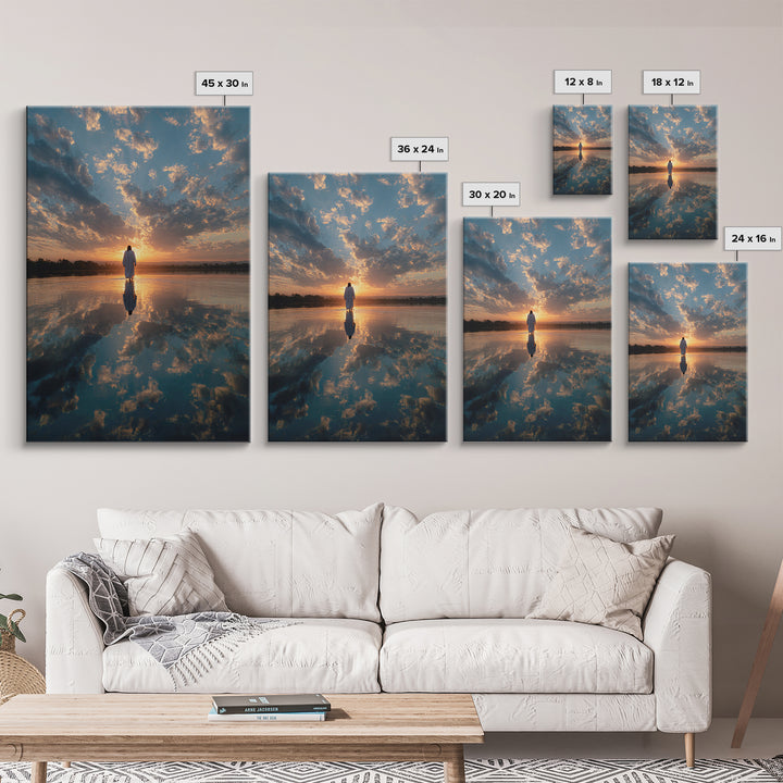 Heavenly Horizon – Framed Canvas Print – Christian Wall Art – Jesus Canvas Art – Christian Art Canvas – Christian Art Print – Modern Christ