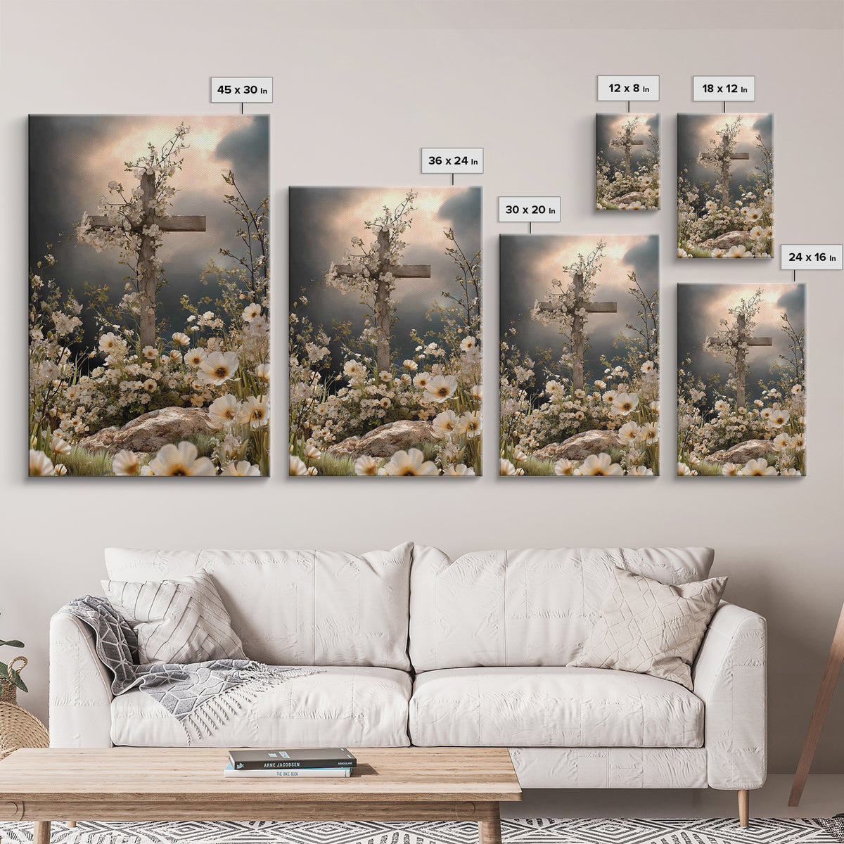 Blossoms Of Grace - Framed Canvas Print - Christian Wall Art - Christian Art Canvas - Jesus Painting - Christian Decor - Christian Gift