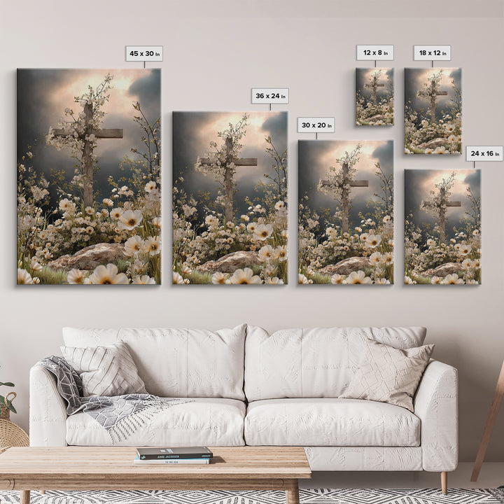 Blossoms Of Grace - Framed Canvas Print - Christian Wall Art - Christian Art Canvas - Jesus Painting - Christian Decor - Christian Gift