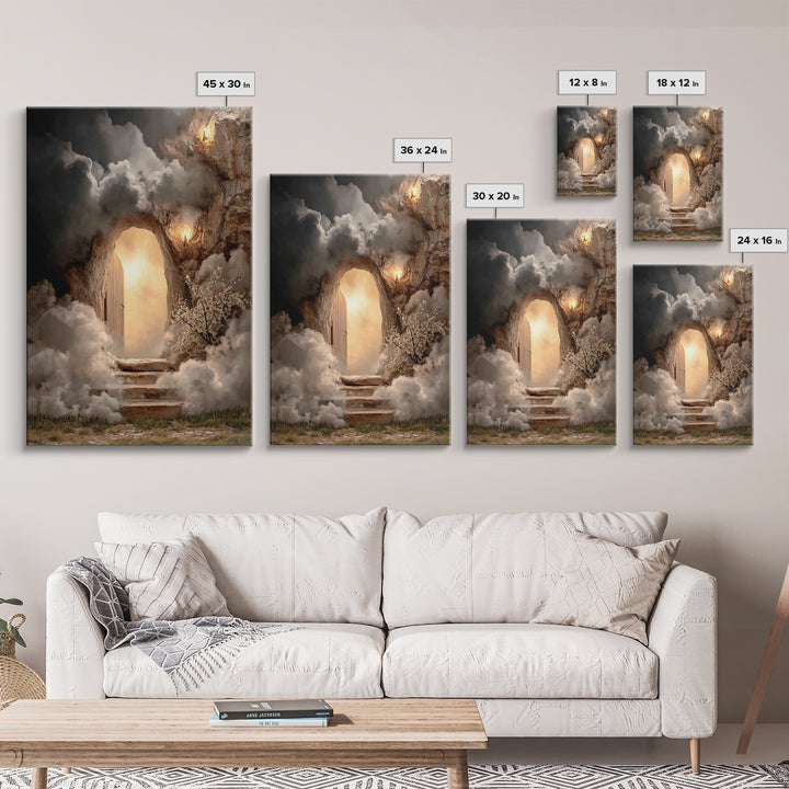 Risen Radiance - Framed Canvas Print - Christian Wall Art - Abstract Christian Art - Christian Art Canvas - Modern Christian Art - Christia