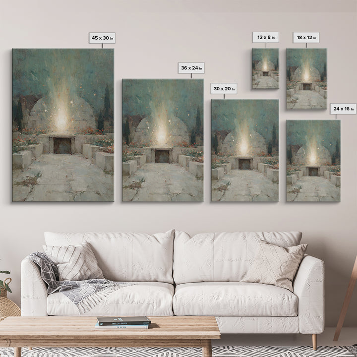 Hollow Of Light - Framed Canvas Print - Christian Art Work - Christian Wall Art - Unique Christian Art - Christian Painting - Christian Art