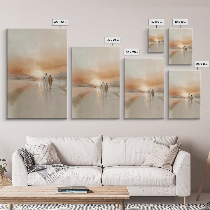 Sacred Sunset Road – Framed Canvas Print – Christian Wall Art – Christian Art Canvas – Jesus Painting – Modern Christian Art – Christian Ch