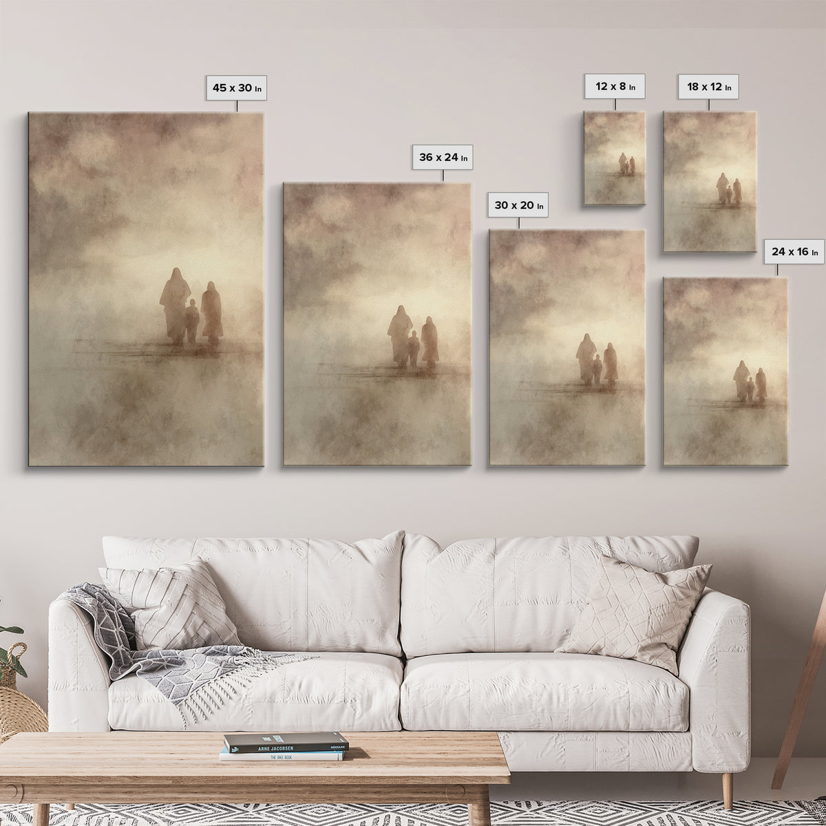 Silent Faith Journey – Framed Canvas Print – Christian Art Canvas – Christian Wall Art – Subtle Christian Art – Jesus Painting – Christian