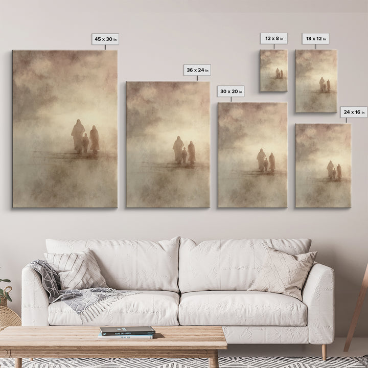 Silent Faith Journey – Framed Canvas Print – Christian Art Canvas – Christian Wall Art – Subtle Christian Art – Jesus Painting – Christian