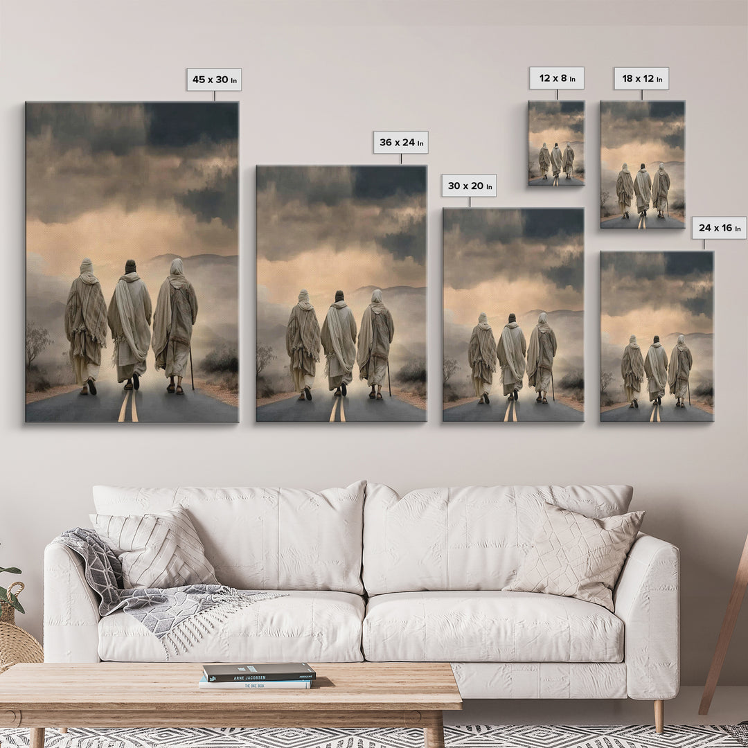Desert Morning Hope – Framed Canvas Print – Christian Wall Art – Christian Art Canvas – Moody Christian Art – Jesus Painting – Christian Ch
