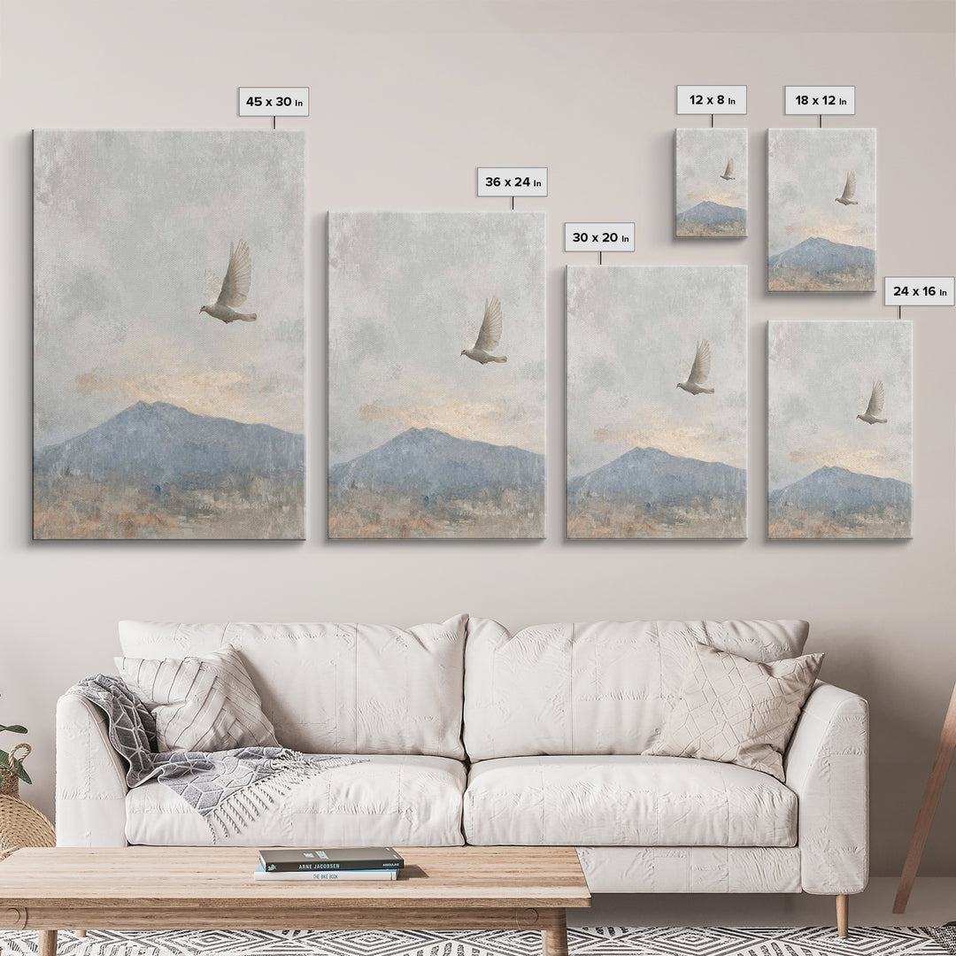 Spirit of Peace – Framed Canvas Print – Christian Wall Art – Christian Art Canvas – Minimalist Christian Art – Christian Art Print – Unique