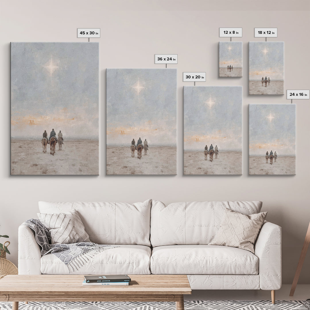 Guiding Light Sky – Framed Canvas Print – Christian Art Canvas – Christian Wall Art – Christmas Art Prints – Christian Christmas Art – Chri