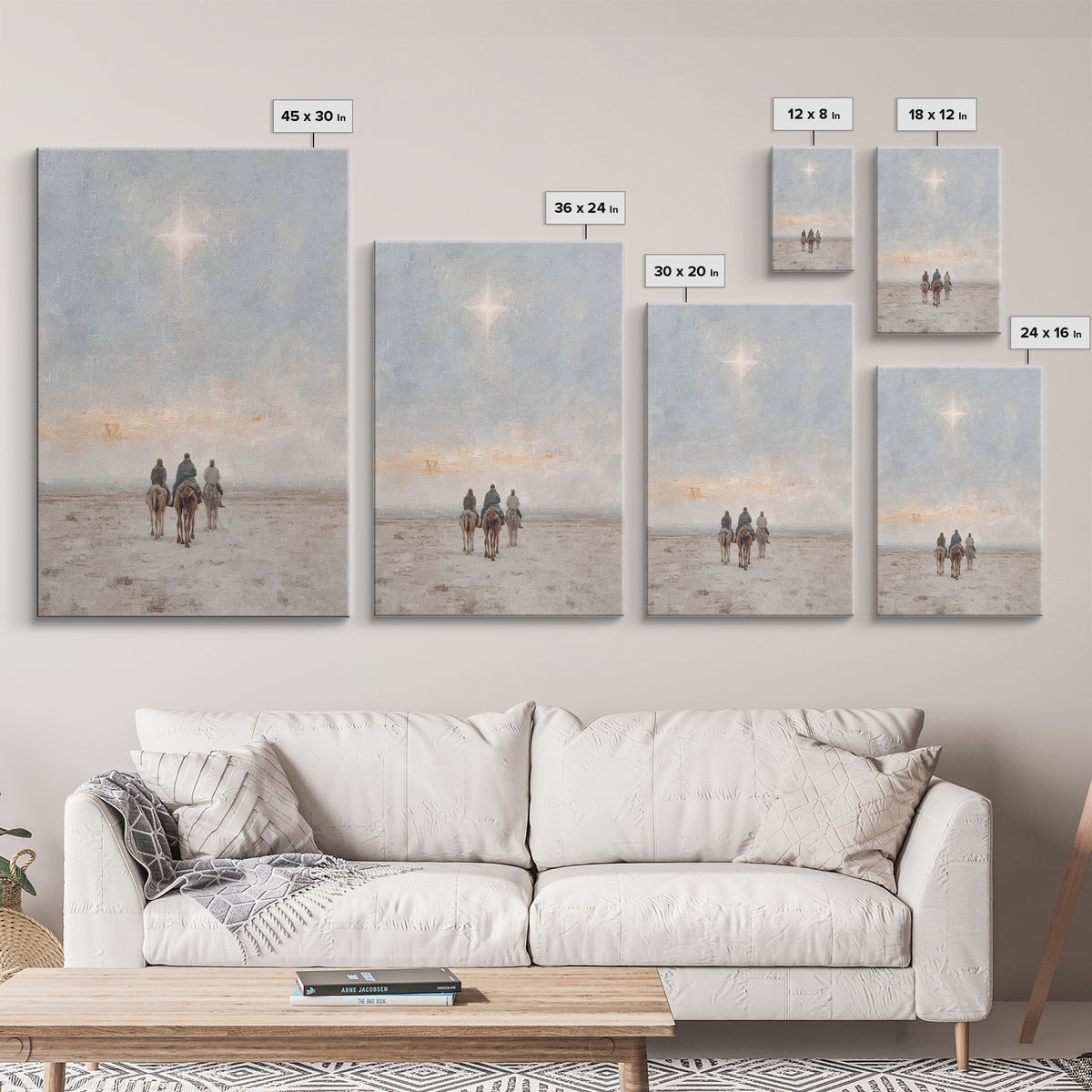 Guiding Light Sky – Framed Canvas Print – Christian Art Canvas – Christian Wall Art – Christmas Art Prints – Christian Christmas Art – Chri