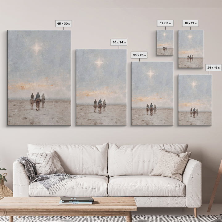 Guiding Light Sky – Framed Canvas Print – Christian Art Canvas – Christian Wall Art – Christmas Art Prints – Christian Christmas Art – Chri