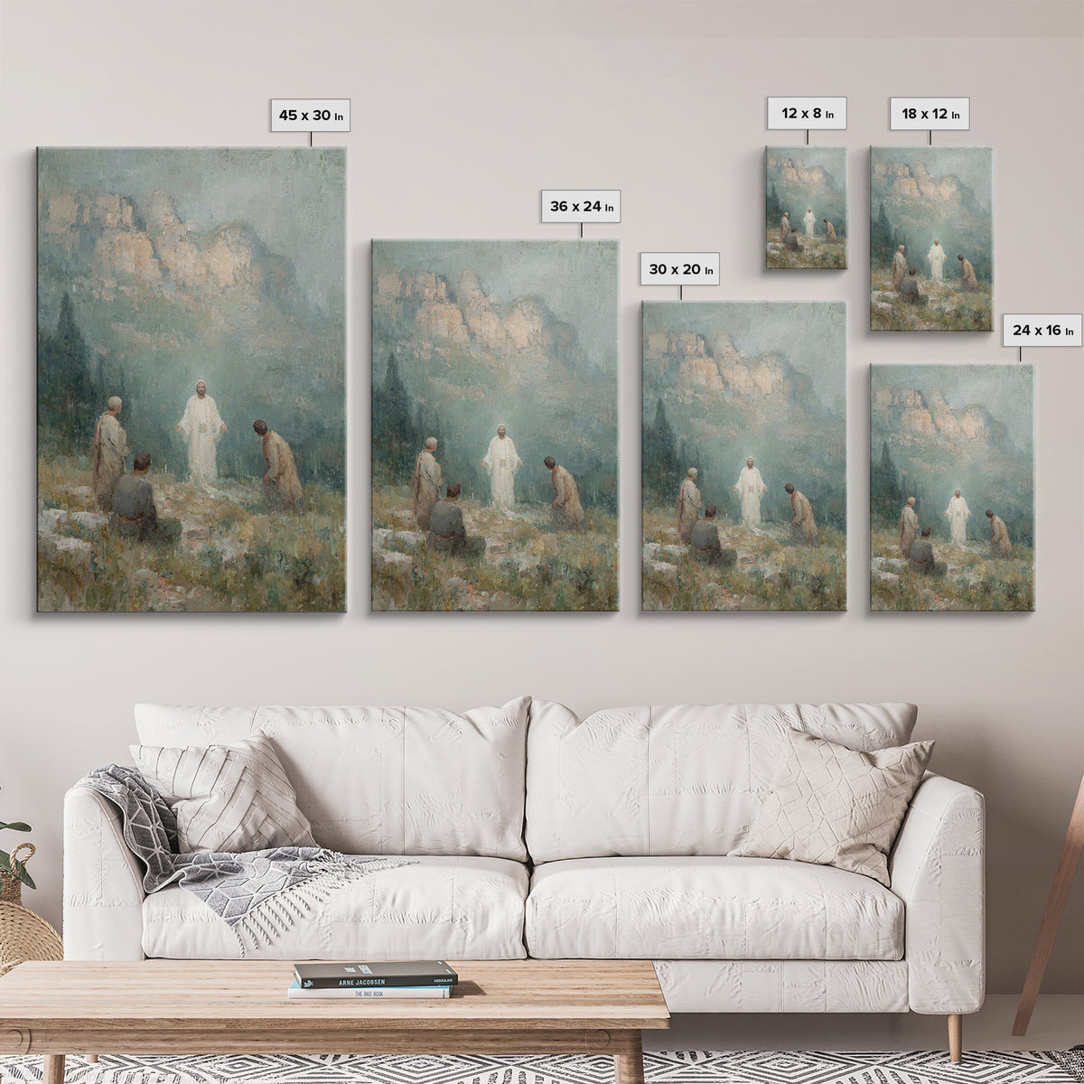 Radiant Summit Grace – Framed Canvas Print – Christian Art Canvas – Christian Wall Art – Jesus Painting – Modern Christian Art – Christian