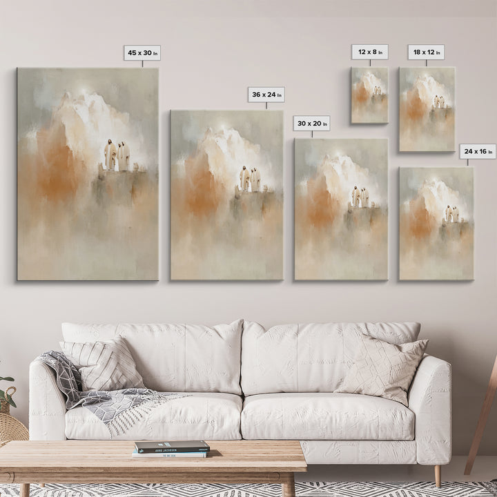Transfiguration Light Sky – Framed Canvas Print – Christian Art Canvas – Christian Wall Art – Jesus Painting – Large Christian Painting – C