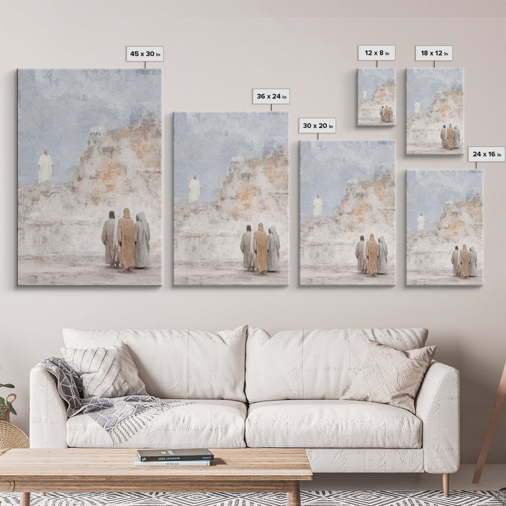 Holy Peak Radiance | Framed Canvas Print | Christian Art Canvas | Christian Wall Art | Jesus Painting | Modern Christian Art | Christian Gi