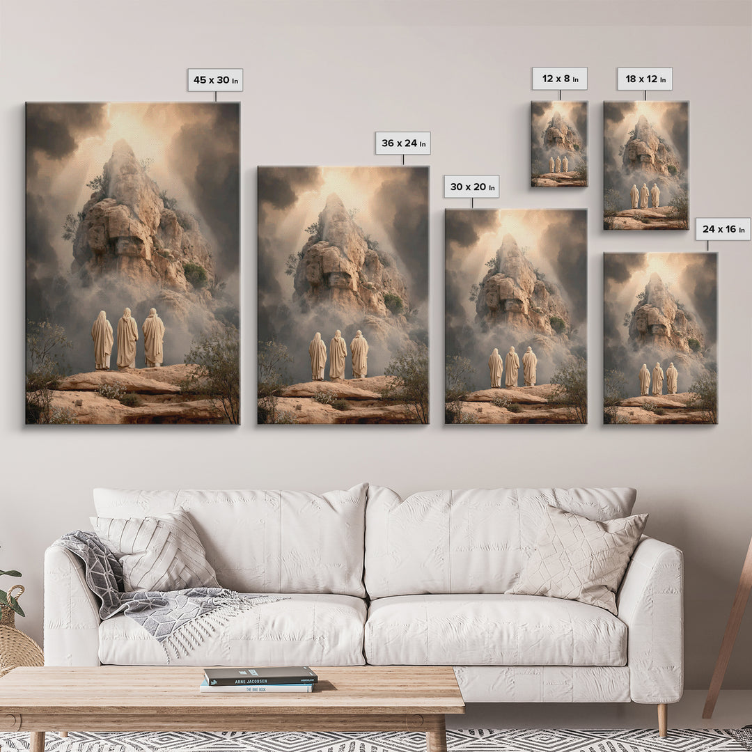 Summit of Glory – Framed Canvas Print – Christian Art Canvas – Christian Wall Art – Jesus Painting – Modern Christian Art – Christian Gift