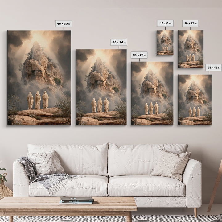Summit of Glory – Framed Canvas Print – Christian Art Canvas – Christian Wall Art – Jesus Painting – Modern Christian Art – Christian Gift