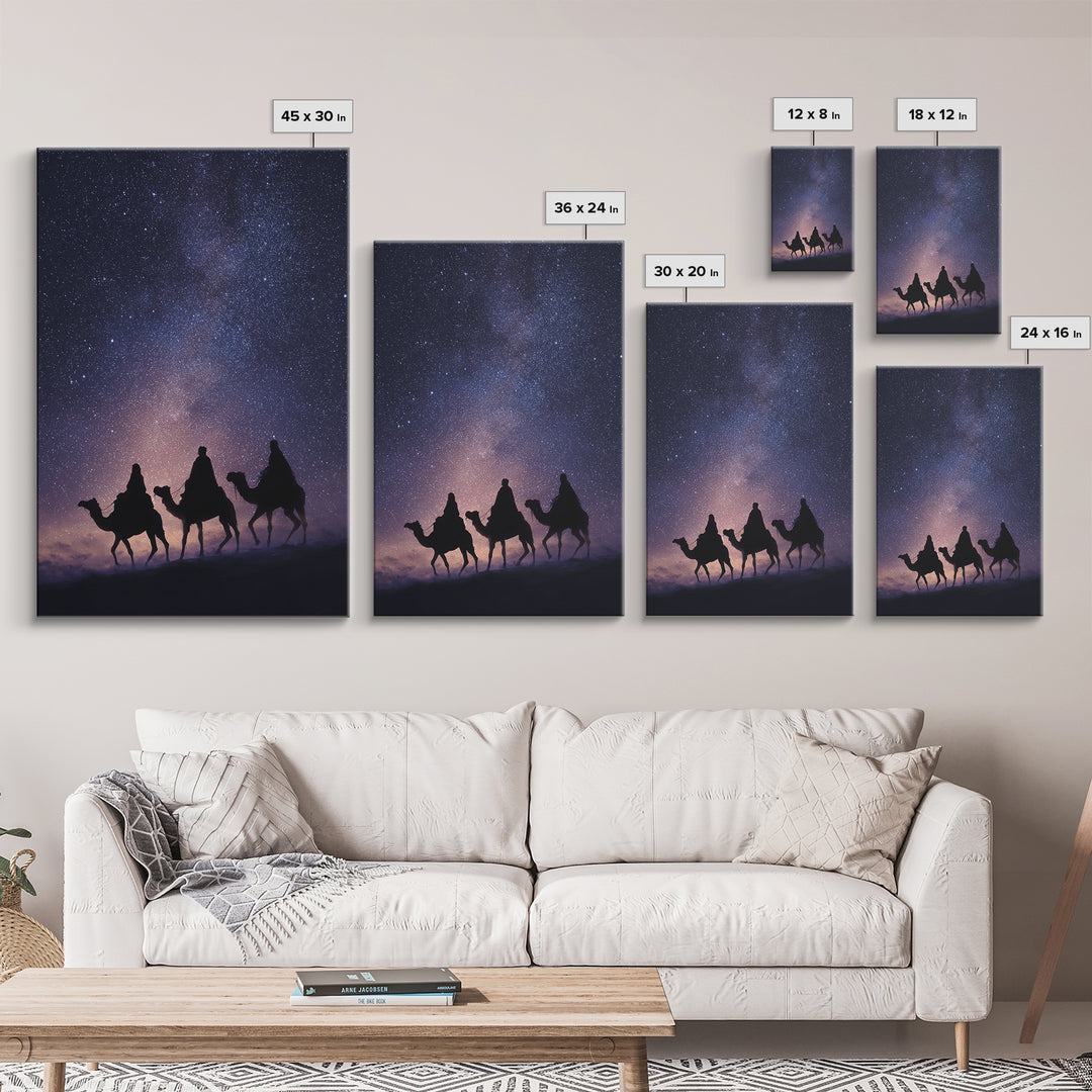 Star of Wonder – Framed Canvas Print – Christian Art Canvas – Christian Christmas Art – Christian Wall Art – Jesus Painting