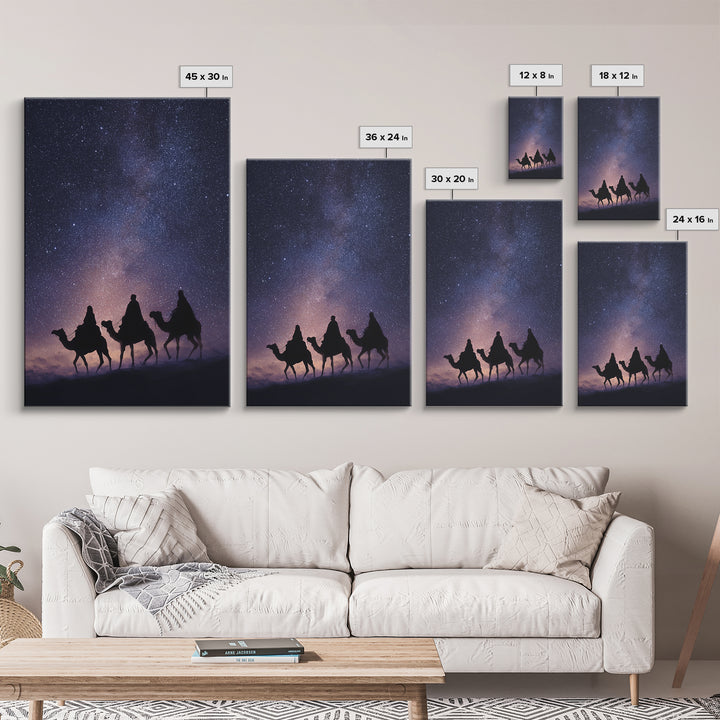 Star of Wonder – Framed Canvas Print – Christian Art Canvas – Christian Christmas Art – Christian Wall Art – Jesus Painting