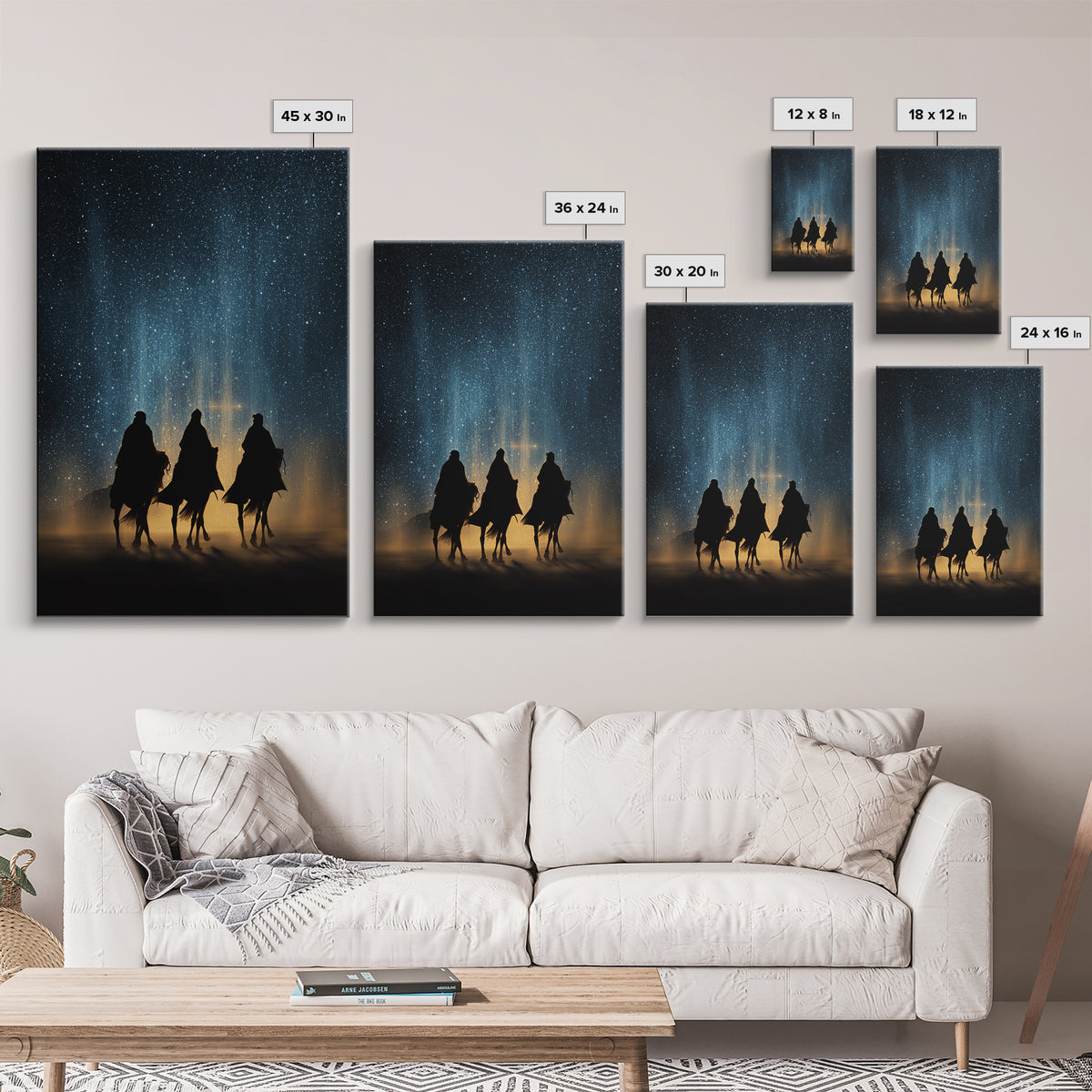 Eastern Journey – Framed Canvas Print – Christian Christmas Art – Christian Art Canvas – Christian Wall Art – Jesus Painting