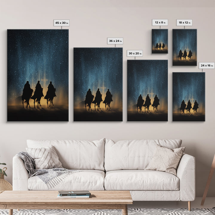 Eastern Journey – Framed Canvas Print – Christian Christmas Art – Christian Art Canvas – Christian Wall Art – Jesus Painting