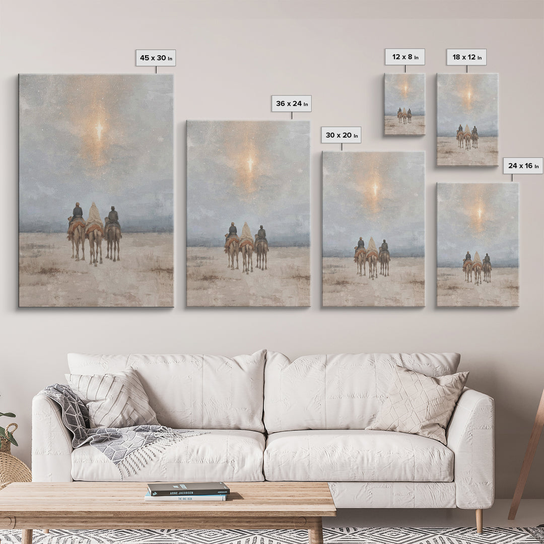 Cross of Light – Framed Canvas Print – Christian Wall Art – Christian Christmas Art – Jesus Painting – Christian Art Canvas