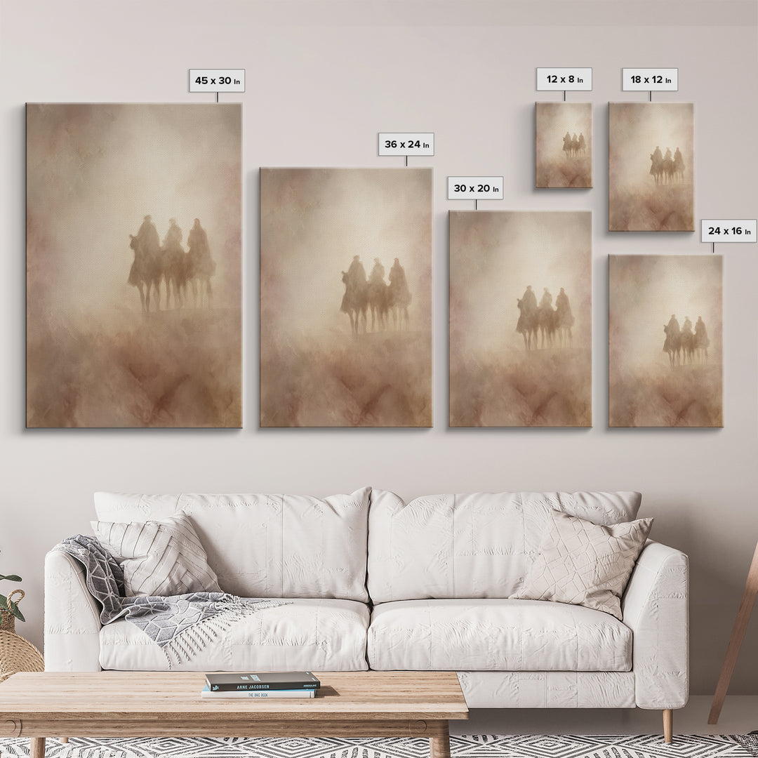 Sacred Mist – Framed Canvas Print – Christian Christmas Art – Christian Wall Art – Christian Art Canvas – Jesus Painting