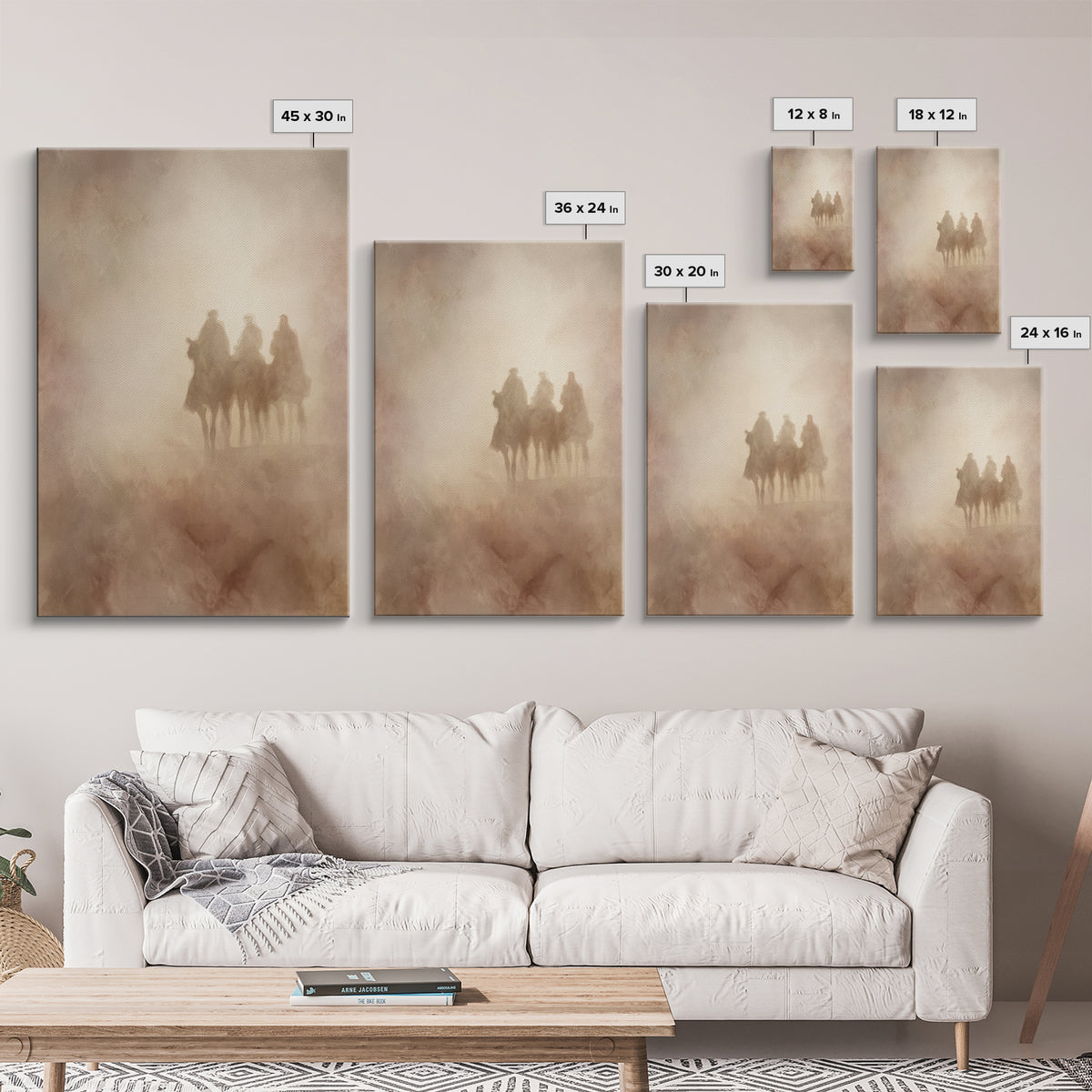 Sacred Mist – Framed Canvas Print – Christian Christmas Art – Christian Wall Art – Christian Art Canvas – Jesus Painting