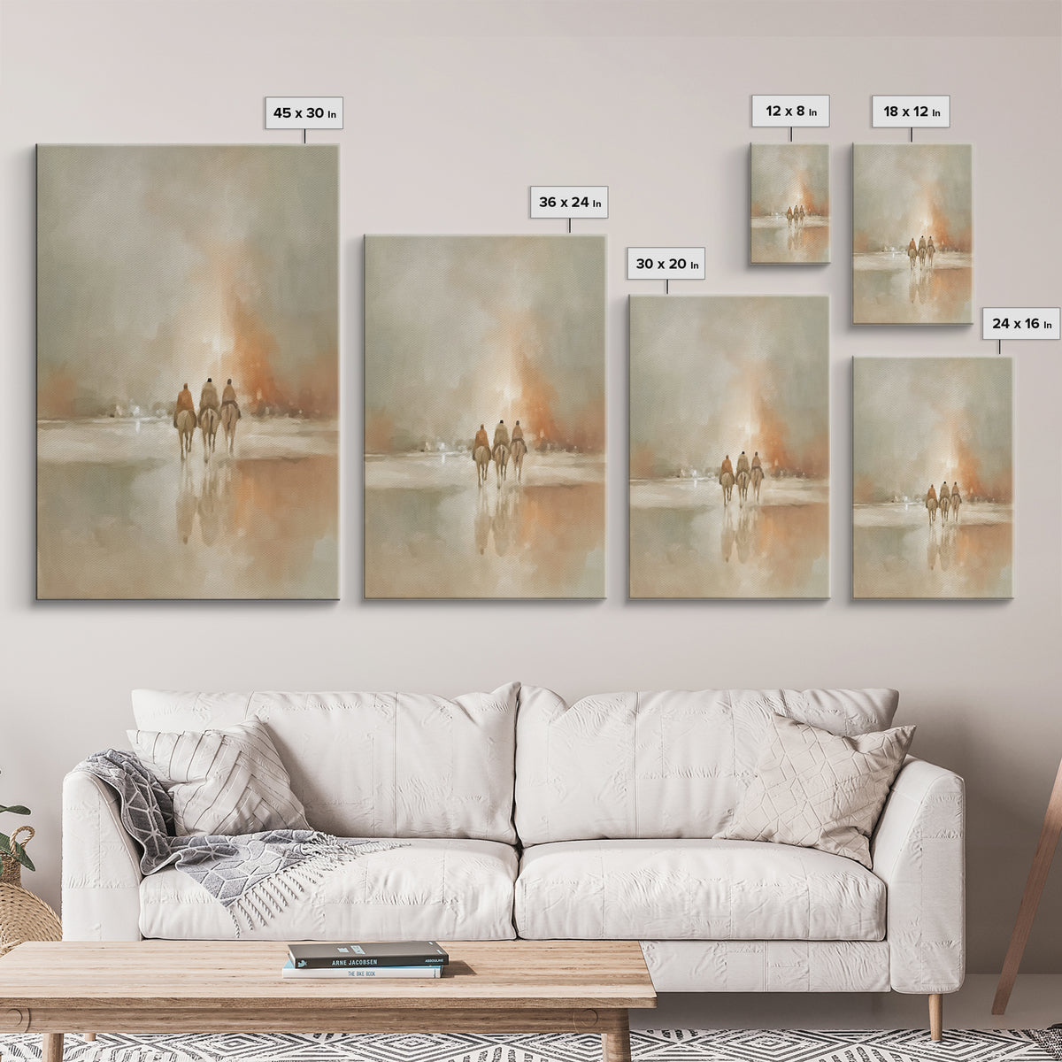 Wandering Light – Framed Canvas Print – Jesus Painting – Christian Art Canvas – Christian Christmas Art – Christian Wall Art