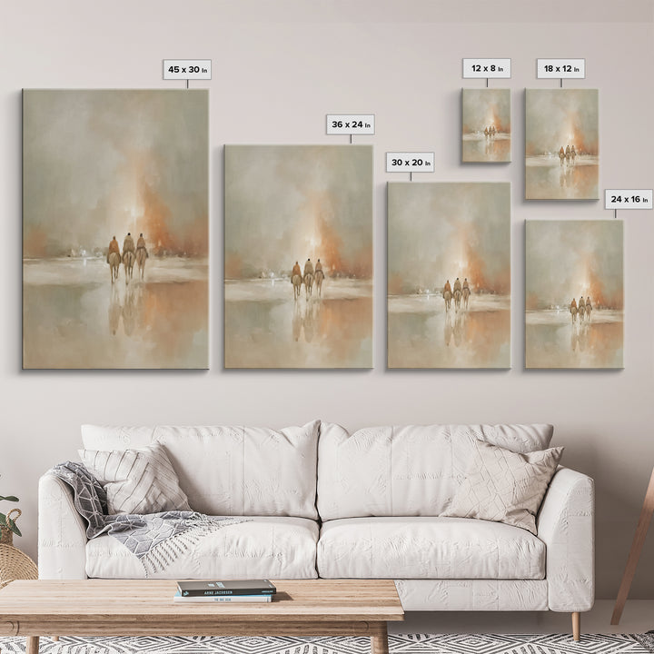 Wandering Light – Framed Canvas Print – Jesus Painting – Christian Art Canvas – Christian Christmas Art – Christian Wall Art