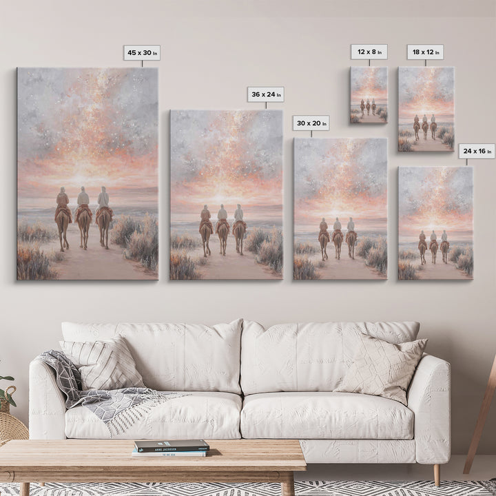 Dawn Promise – Framed Canvas Print – Christian Christmas Art – Jesus Painting – Christian Art Canvas – Christian Wall Art