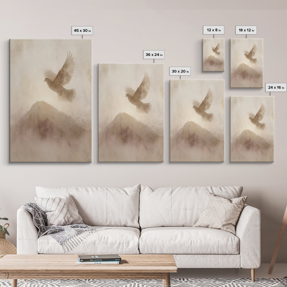 Silent Ascent – Framed Canvas Print – Christian Wall Art – Christian Art Canvas – Subtle Christian Art – Christian Art Print – Minimalist C
